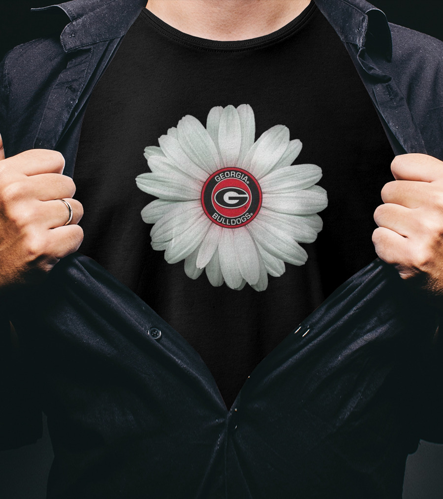 Georgia Bulldogs Daisy Flower T-Shirt