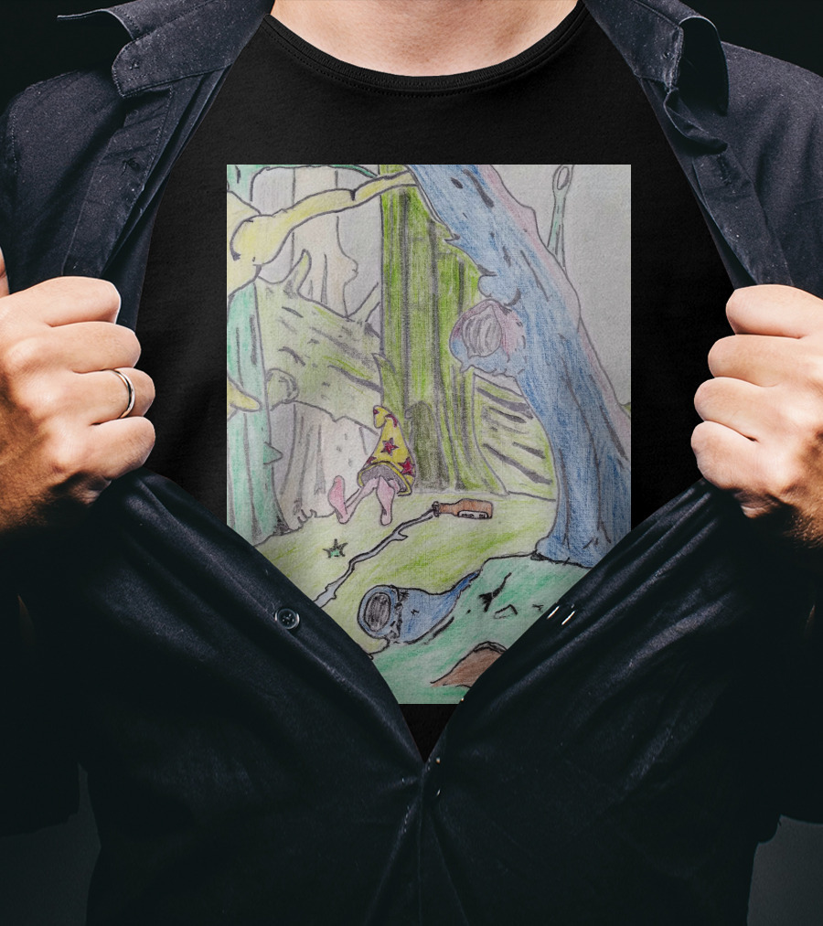 The Colored Forest Mysterious Path In Enchanted Woods T-Shirt