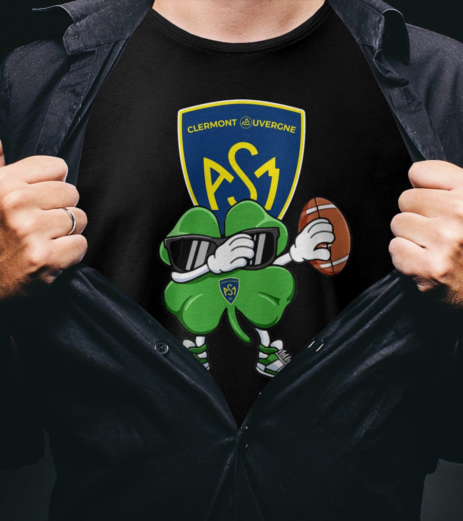 ASM Clermont Auvergne Clover Football T-Shirt