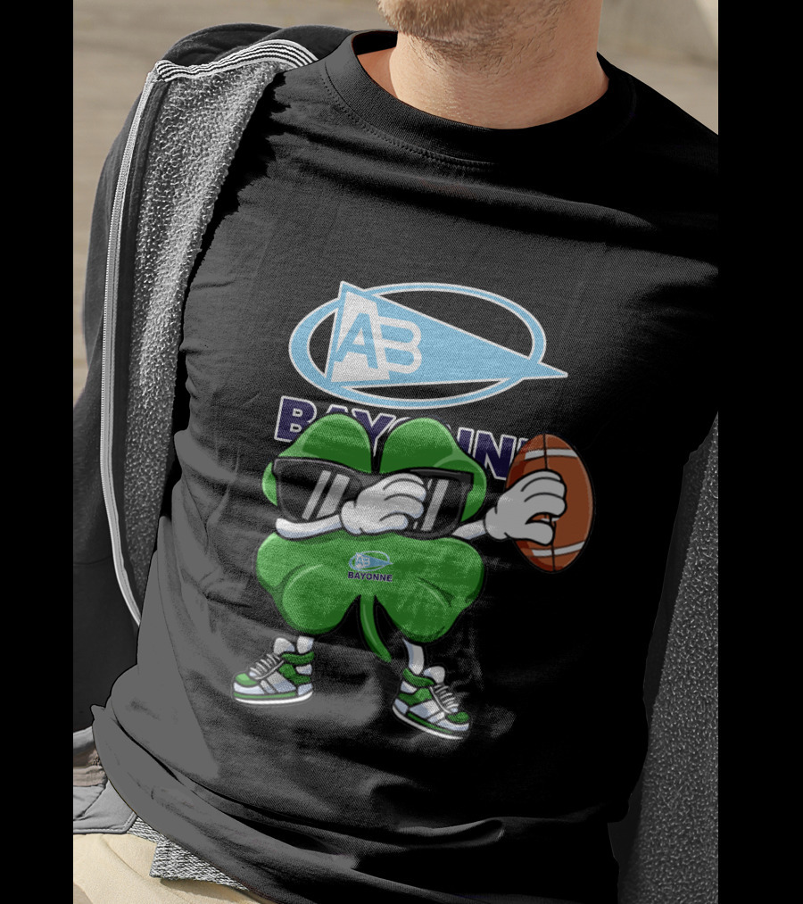 Aviron Bayonnais Bayonne AB Logo Football Clover Sunglasses T-Shirt