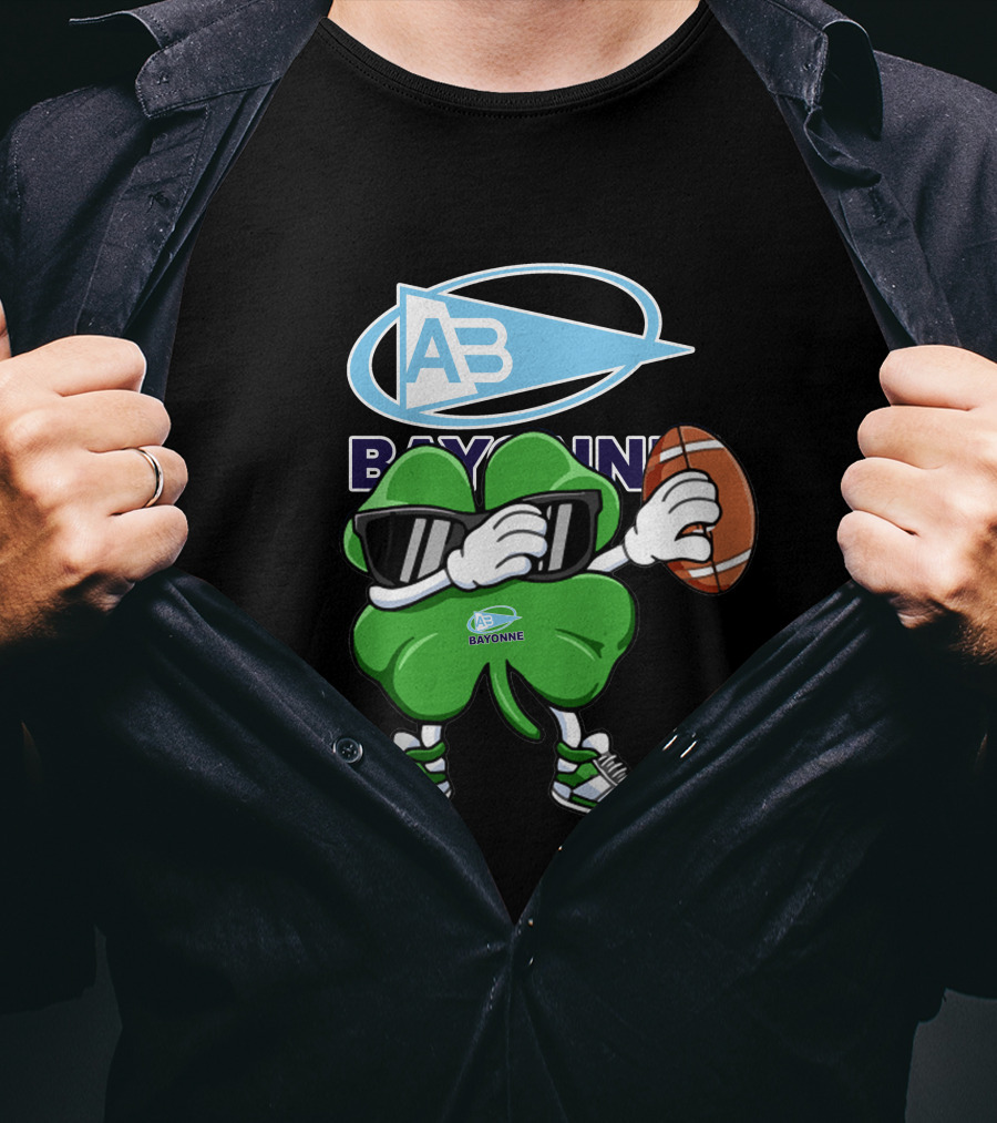 Aviron Bayonnais Bayonne AB Logo Football Clover Sunglasses T-Shirt