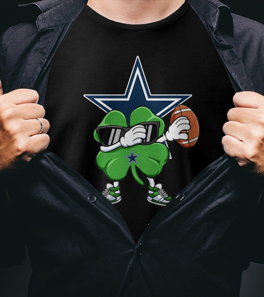 Dallas Cowboys Shamrock Football Star T-Shirt