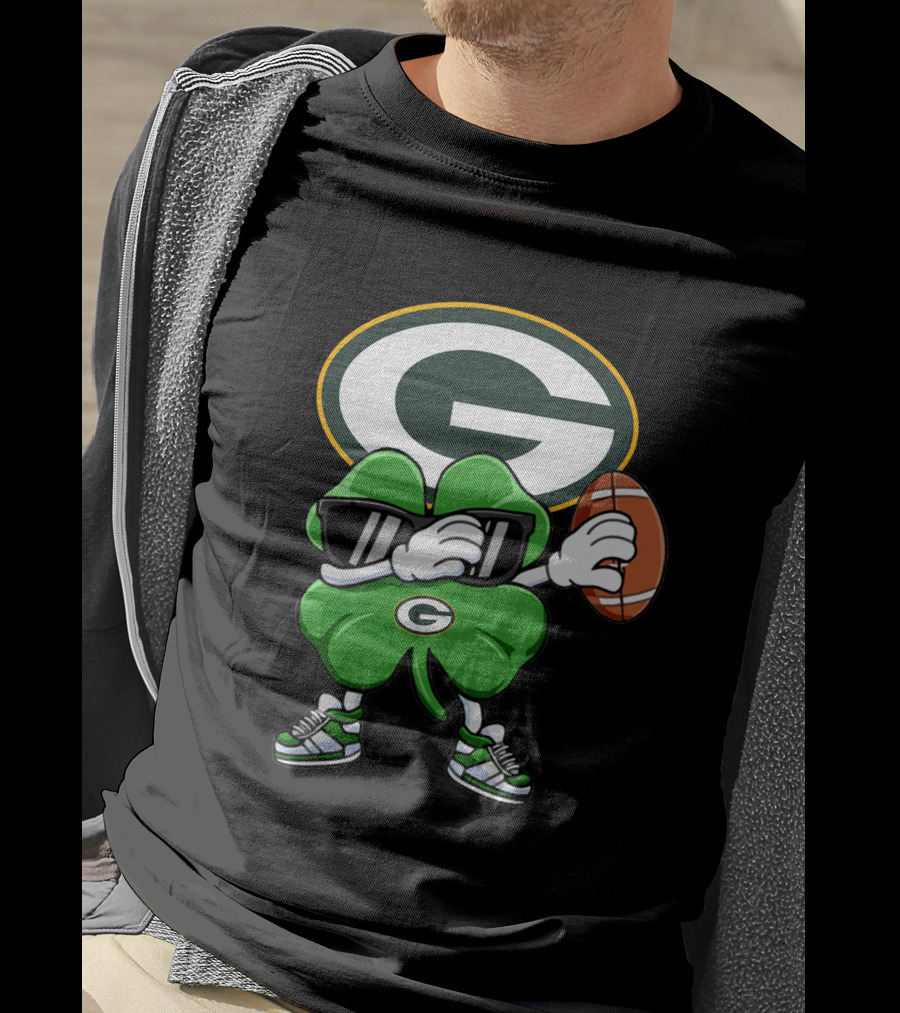 Green Bay Packers Shamrock Football Character T-Shirt