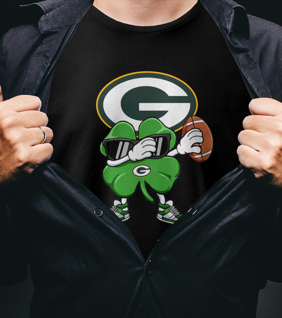 Green Bay Packers Shamrock Football Character T-Shirt