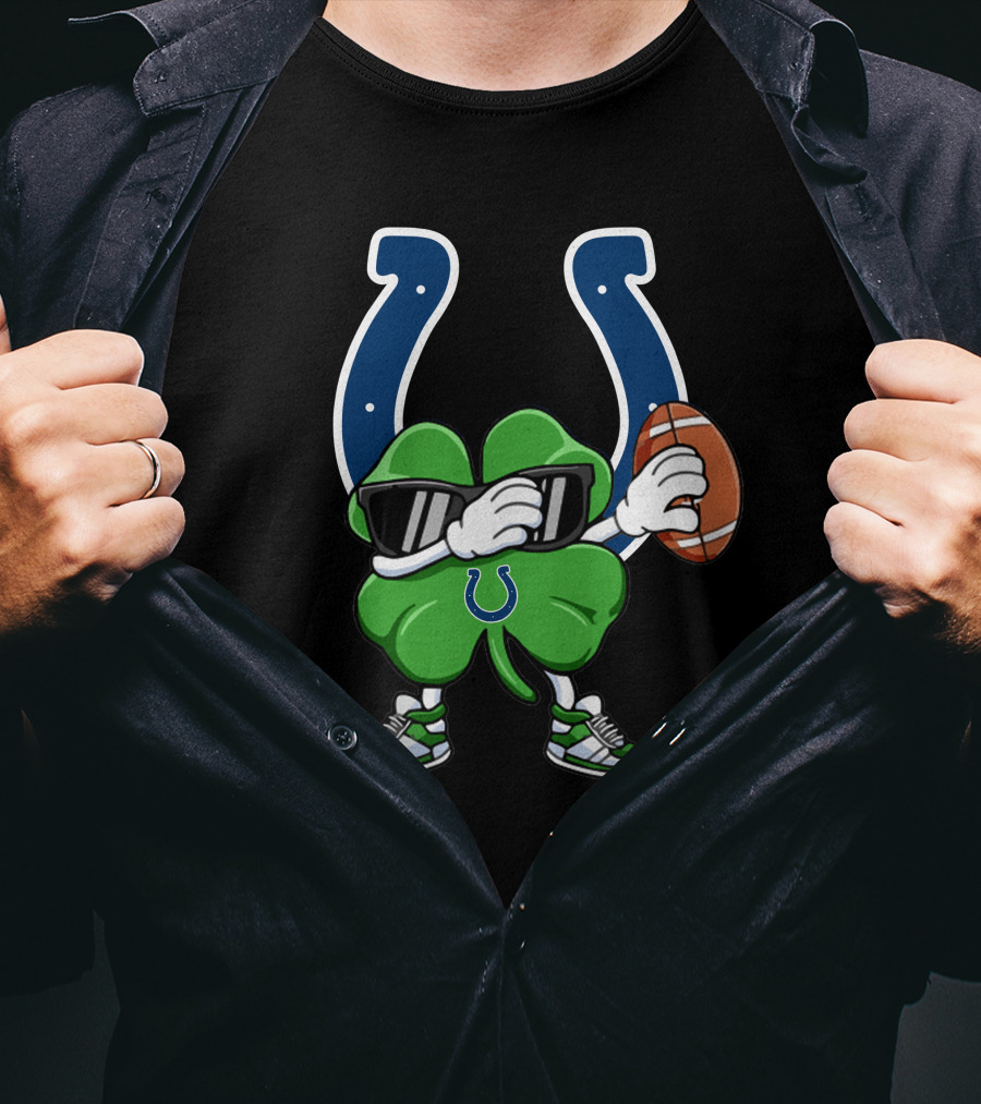 Indianapolis Colts Shamrock Football Mascot T-Shirt