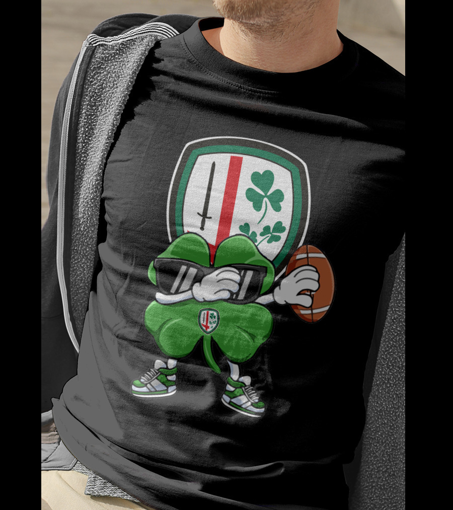 London Irish Shamrock Rugby Football Mascot T-Shirt