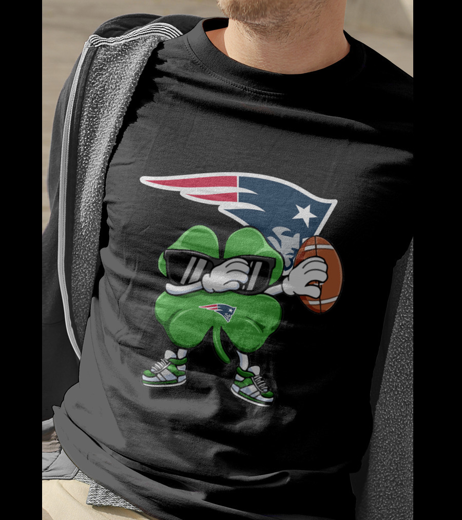 Patriots Football Shamrock Dab T-Shirt
