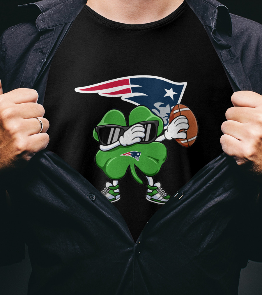 Patriots Football Shamrock Dab T-Shirt