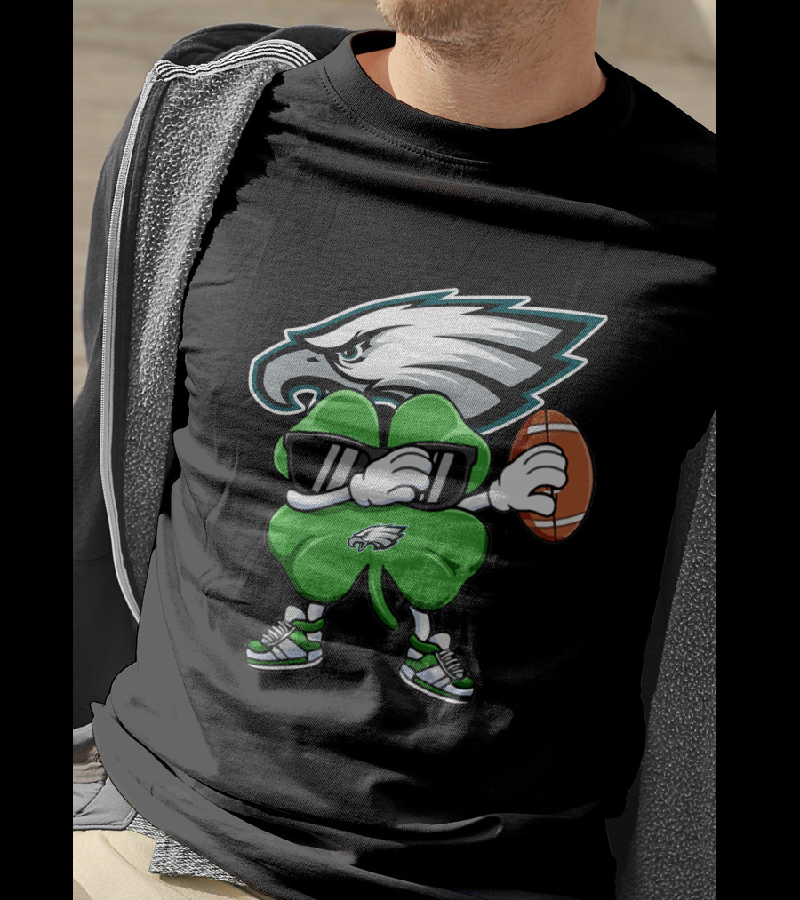 Philadelphia Eagles Shamrock Football Mascot T-Shirt