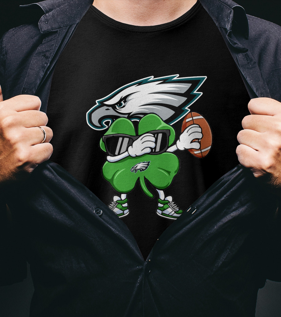 Philadelphia Eagles Shamrock Football Mascot T-Shirt
