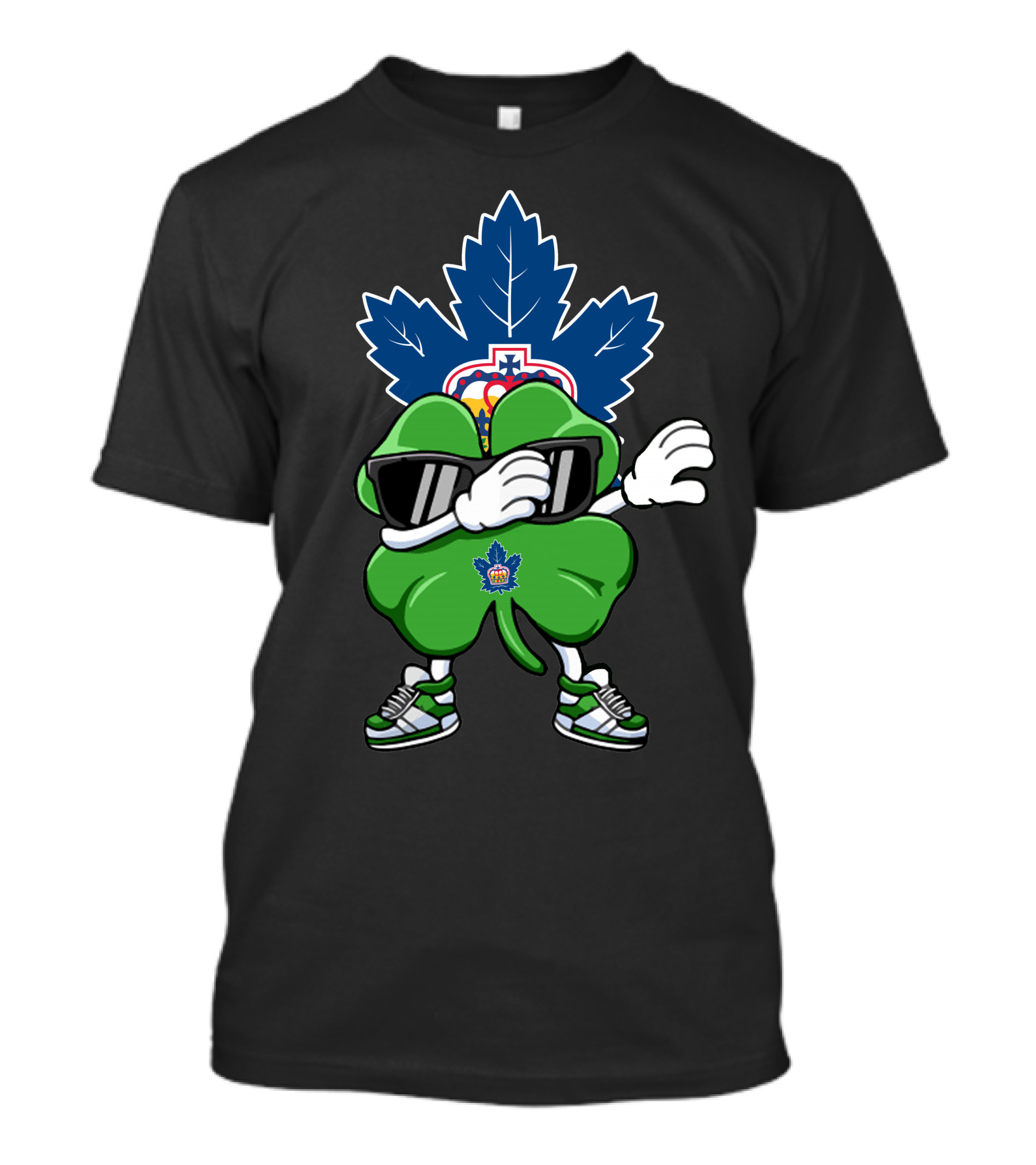 Toronto Marlies Clover Leaf Mascot With Sunglasses And Sneakers T-Shirt