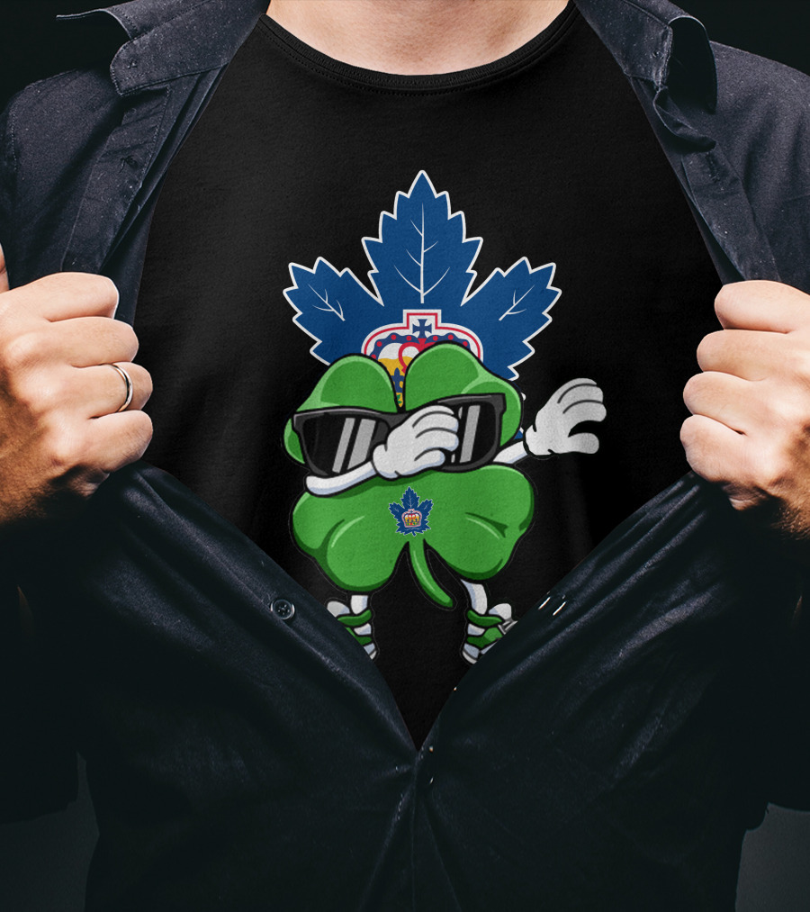 Toronto Marlies Clover Leaf Mascot With Sunglasses And Sneakers T-Shirt