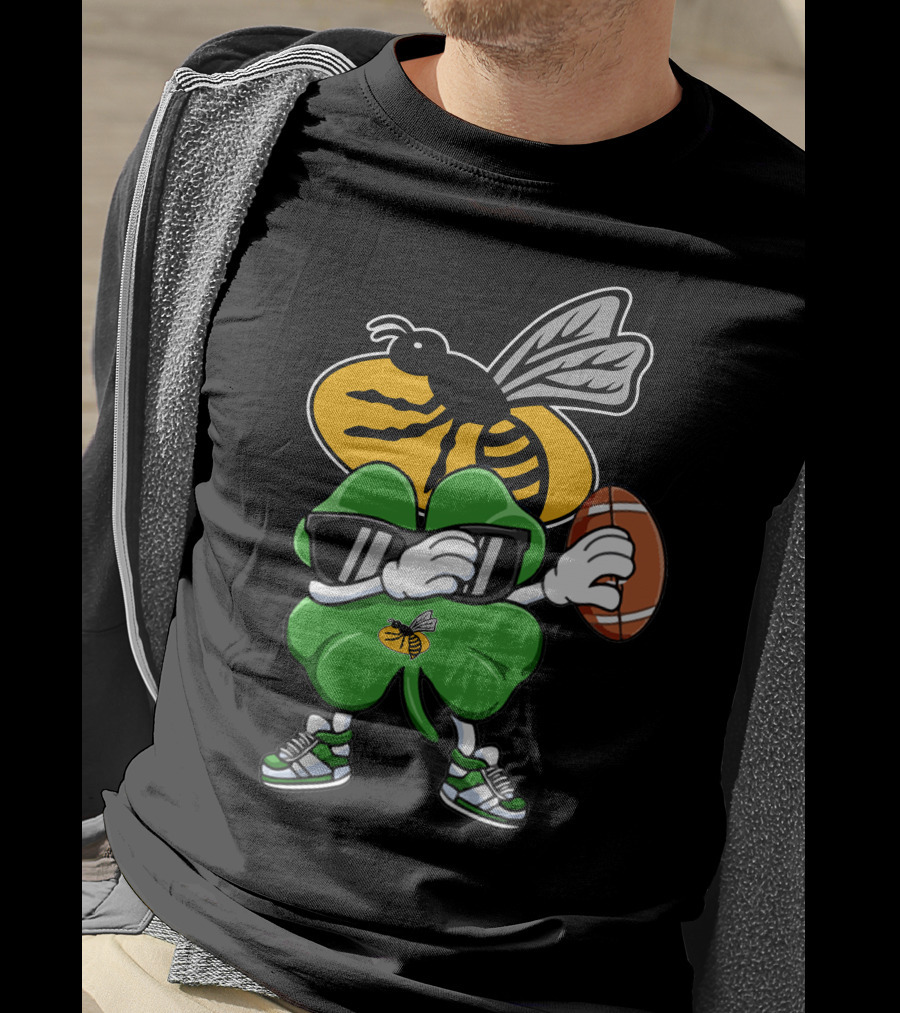 Wasps RFC Shamrock With Sunglasses And Football T-Shirt