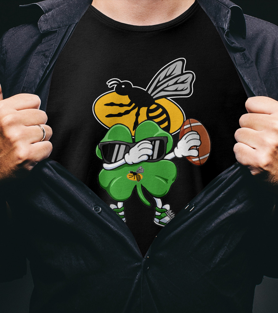 Wasps RFC Shamrock With Sunglasses And Football T-Shirt