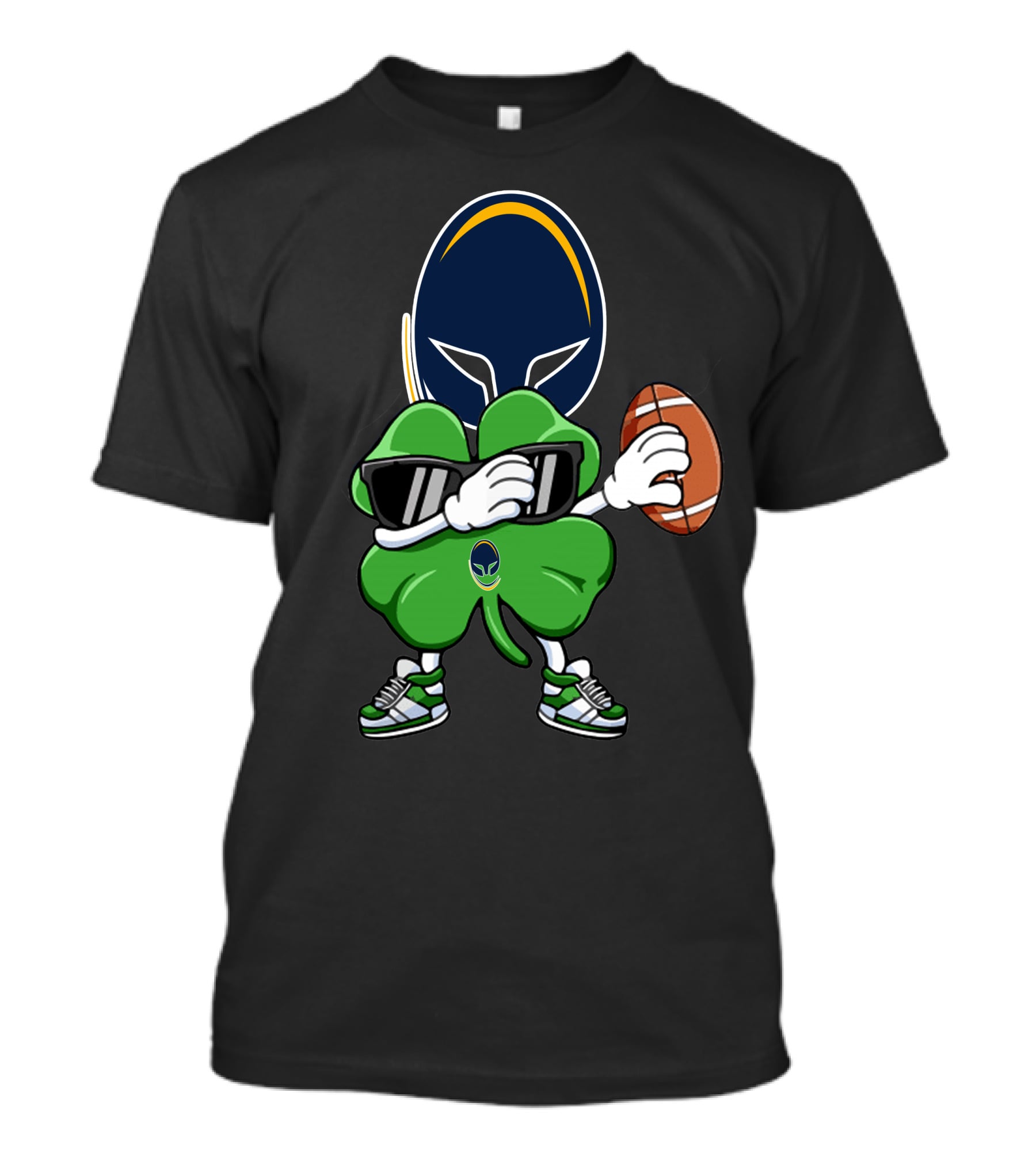 Worcester Warriors Football Shamrock Icon With Rugby Ball And Sunglasses T-Shirt