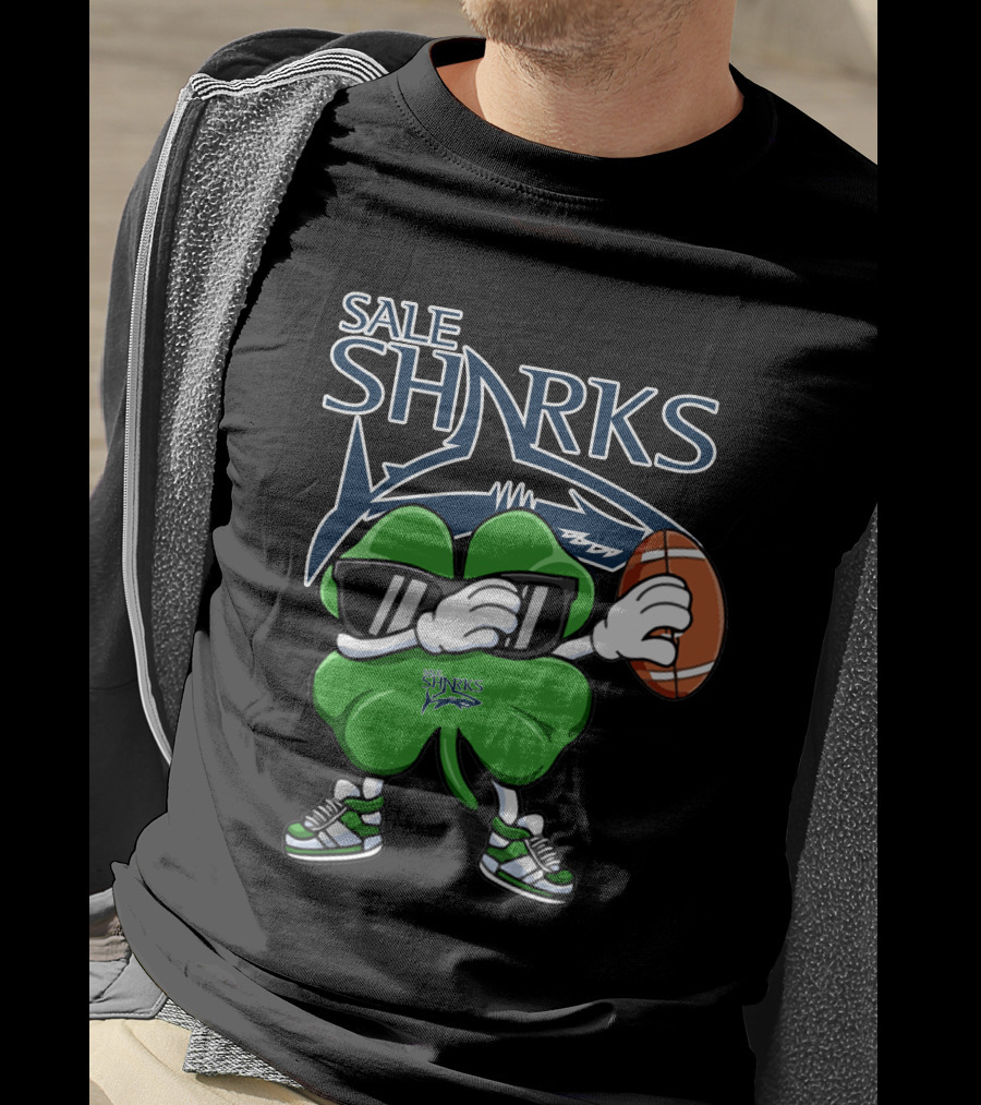 Sale Sharks Shamrock Football T-Shirt