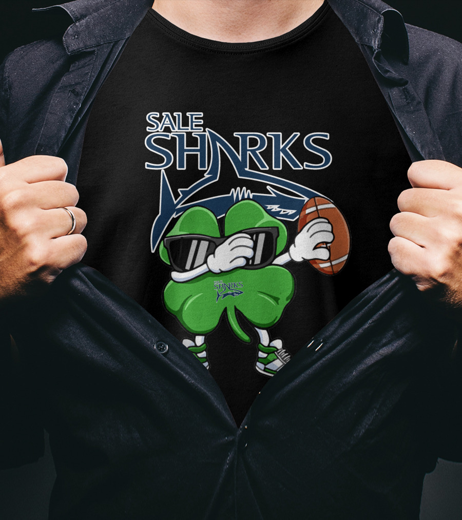 Sale Sharks Shamrock Football T-Shirt