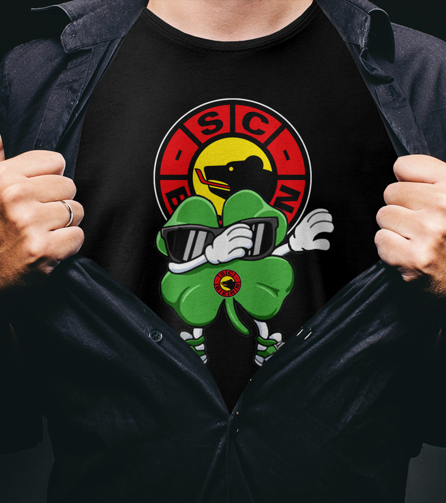 SC Bern Cool Clover Mascot With Sunglasses And Bear T-Shirt