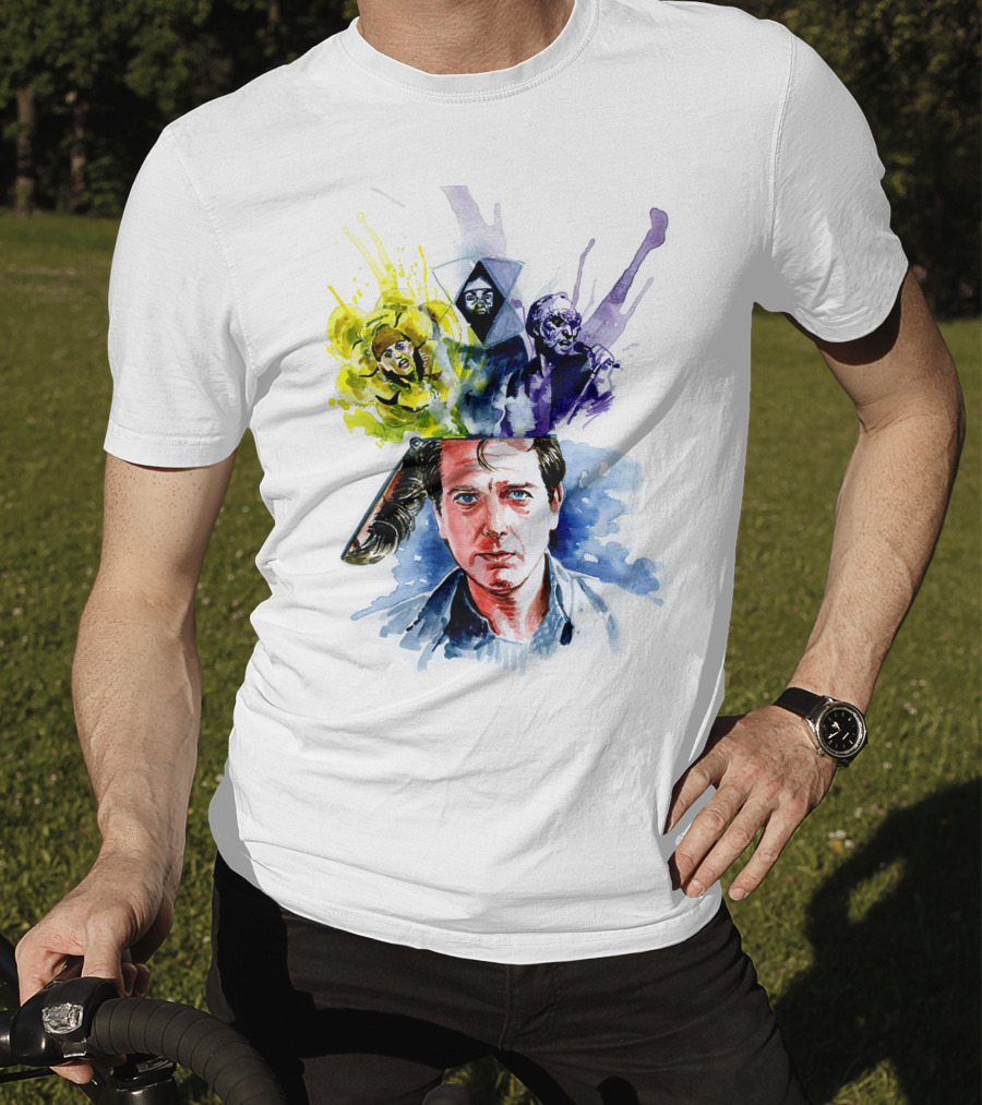 Peter Gabriel Watercolor Portrait With Surreal Artistic Elements T-Shirt