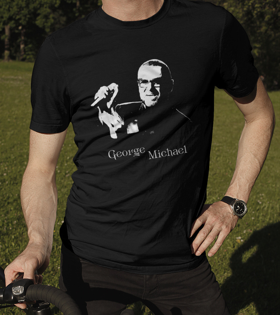 George Michael Monochrome Microphone T-Shirt