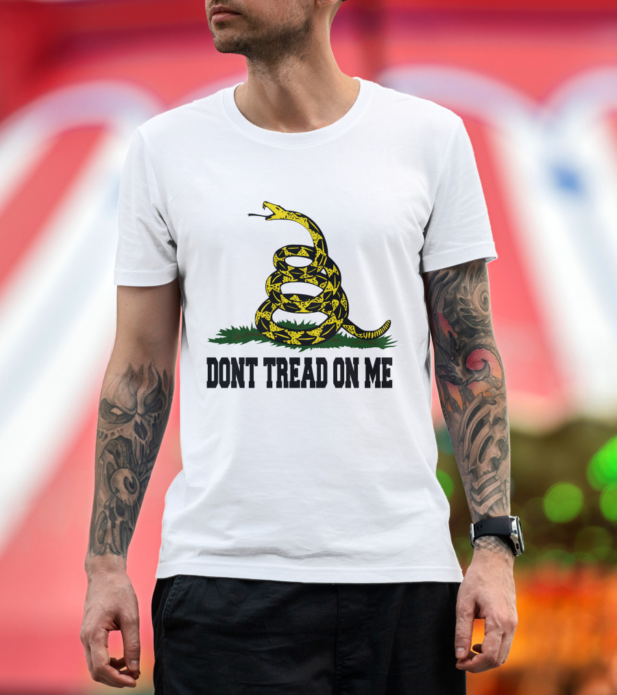 Don't Tread On Me Coiled Snake Symbol Gadsden Flag T-Shirt