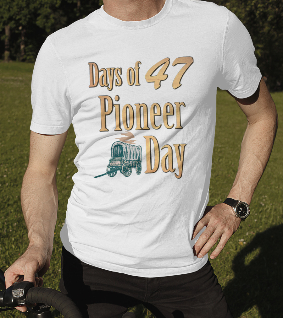 Days Of 47 Pioneer Day Covered Wagon T-Shirt