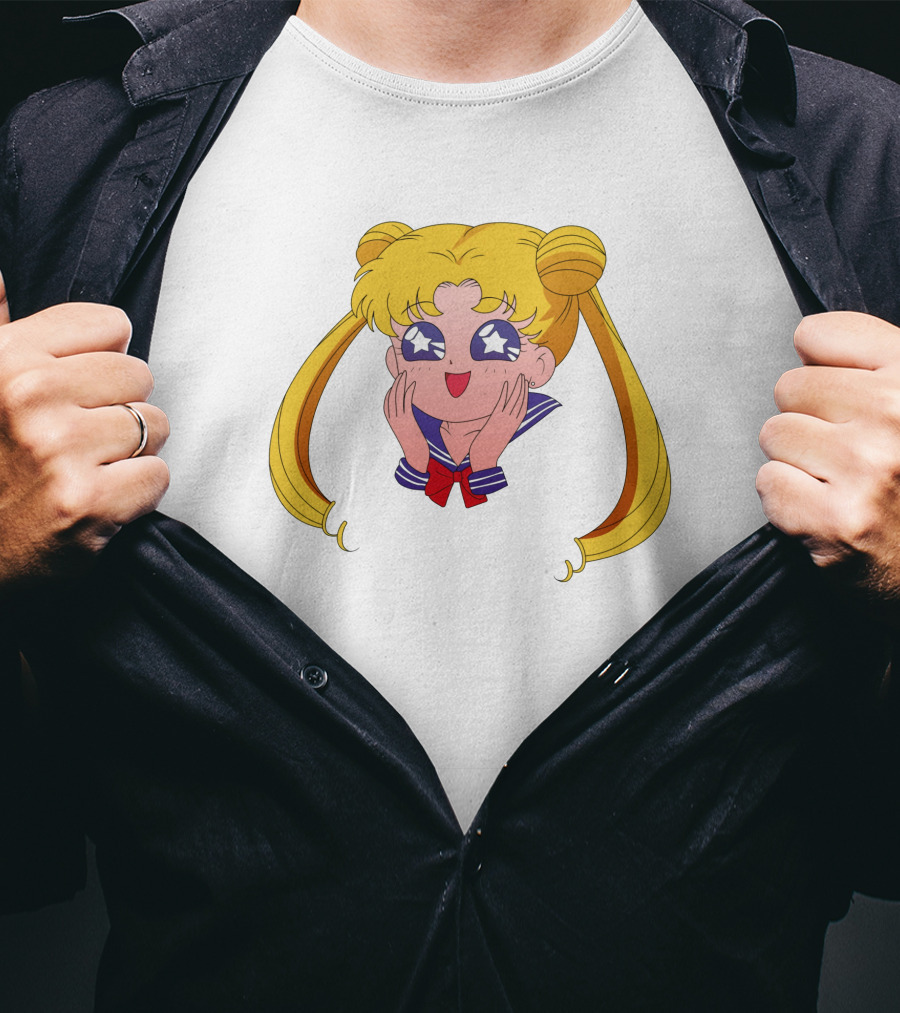 Sailor Moon Usagi Tsukino Star Eyes Anime Character T-Shirt