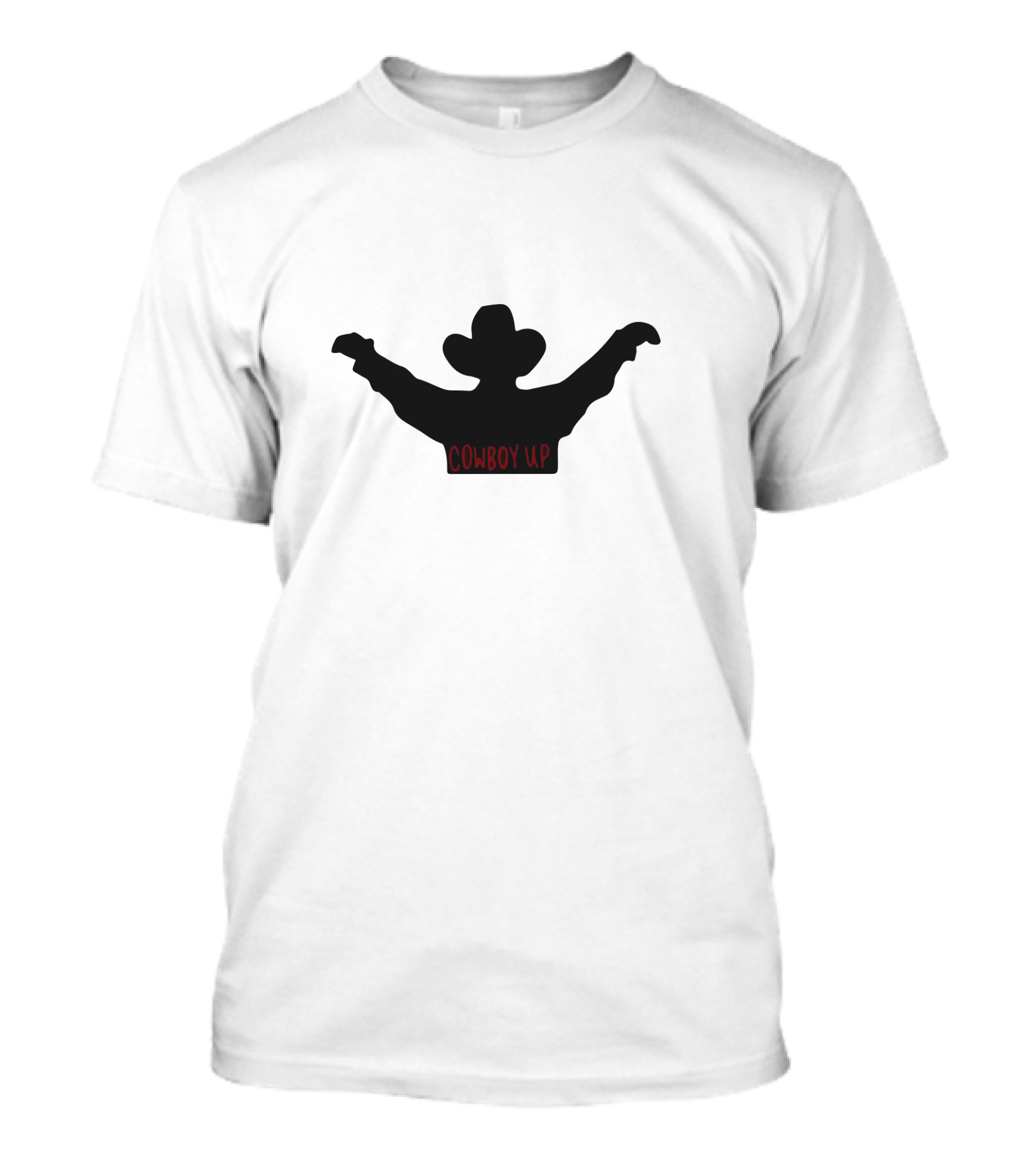 Cowboy Up Silhouette With Raised Arms T-Shirt