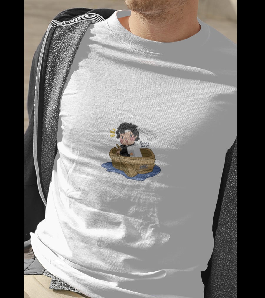 Sapnap Boatnap Cute Chibi Character In A Rowboat On Water T-Shirt