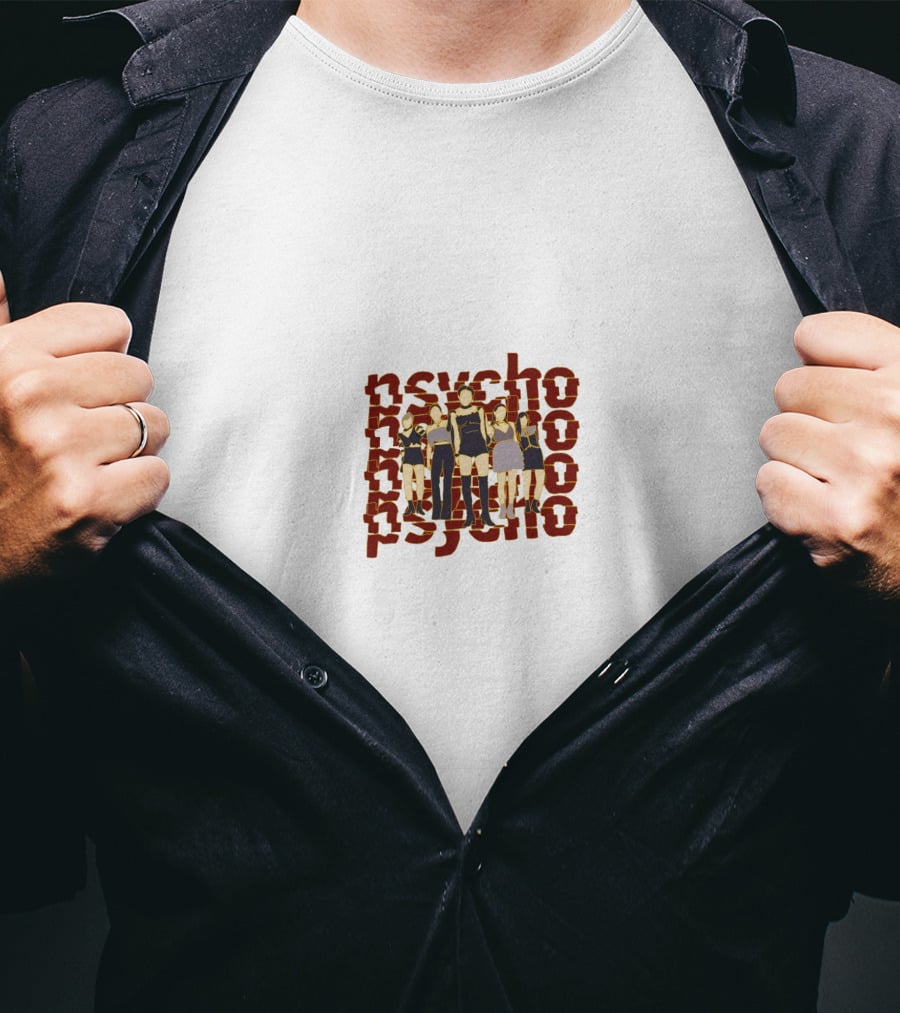 Psycho Text With Group Of People T-Shirt