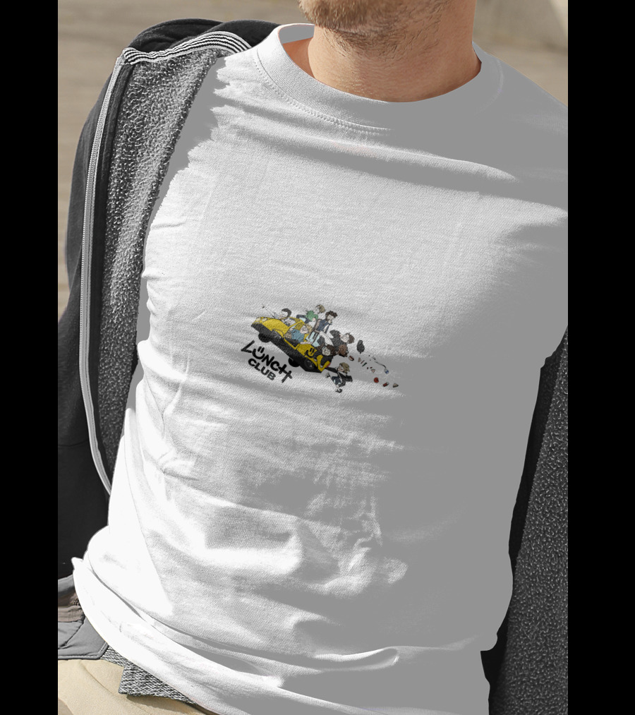 Lunch Club Cartoon Characters On Taxi With Ted Nivison T-Shirt