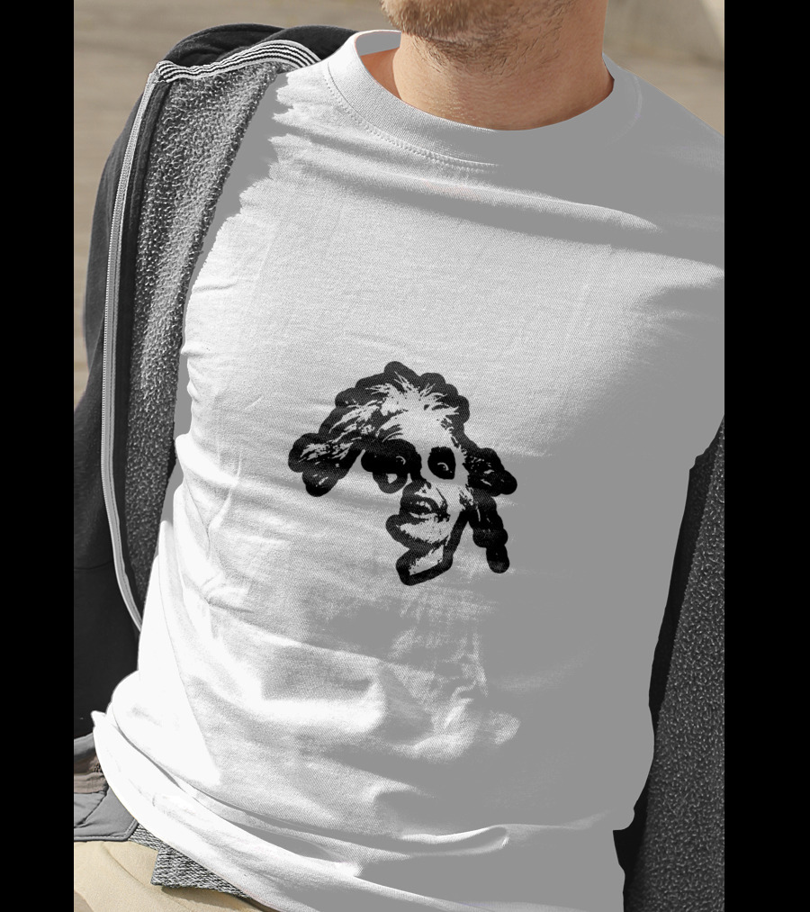 Beetlejuice Face Distorted Black And White Character Expression T-Shirt