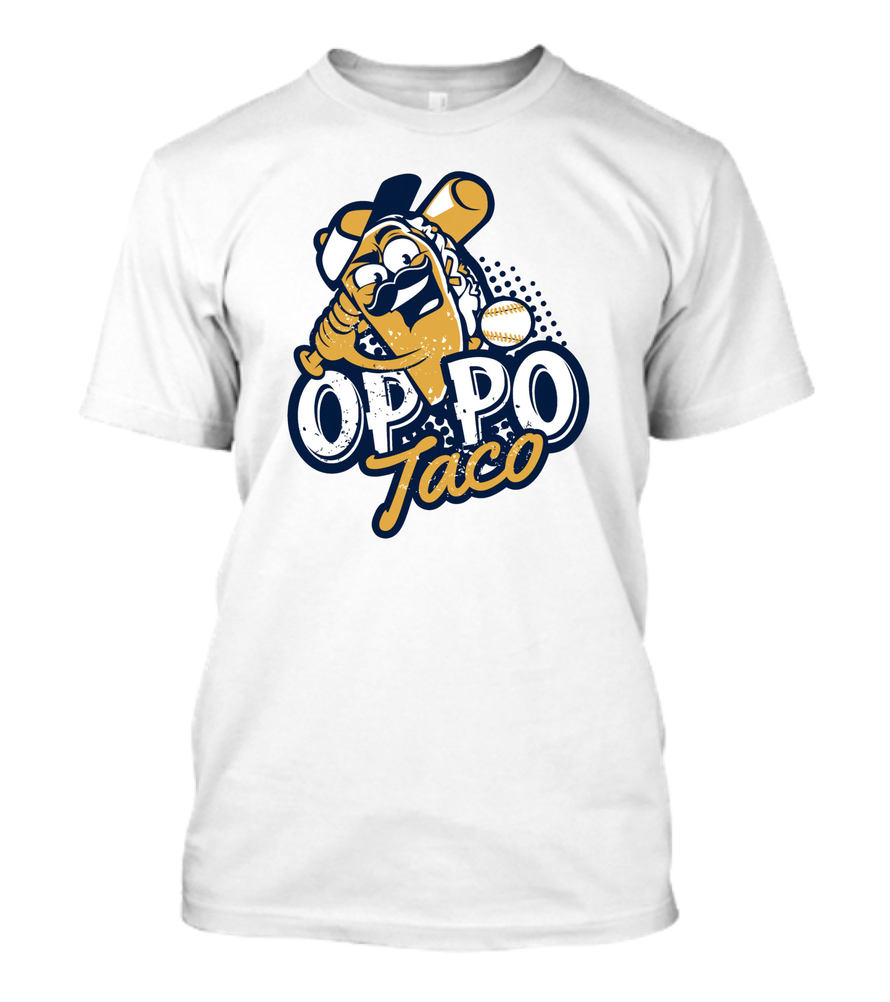 OPPO Taco Baseball Character With Bat And Ball T-Shirt