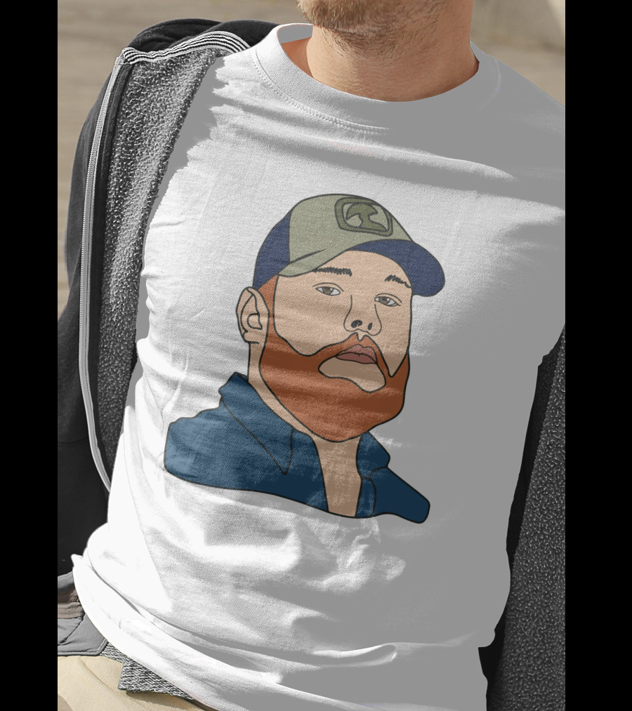 Luke Combs Portrait Hat And Beard T-Shirt