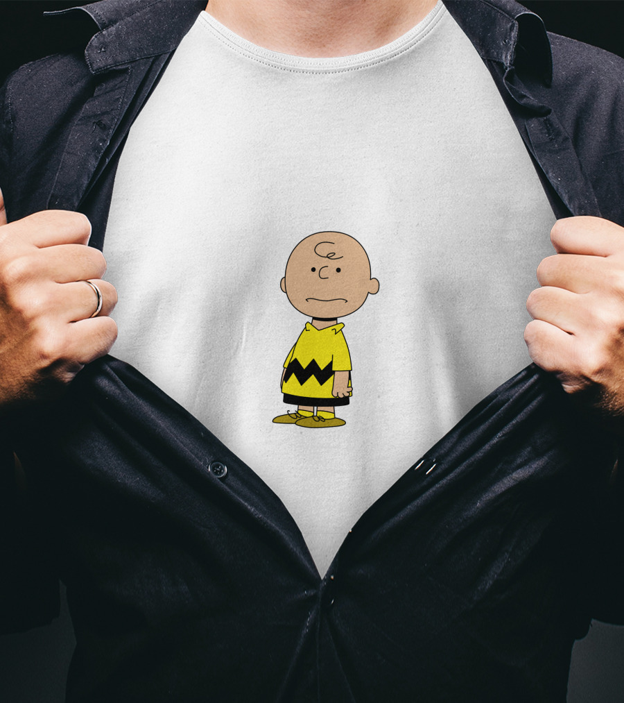 Charlie Brown Peanuts Yellow Zigzag Shirt Character Classic T-Shirt