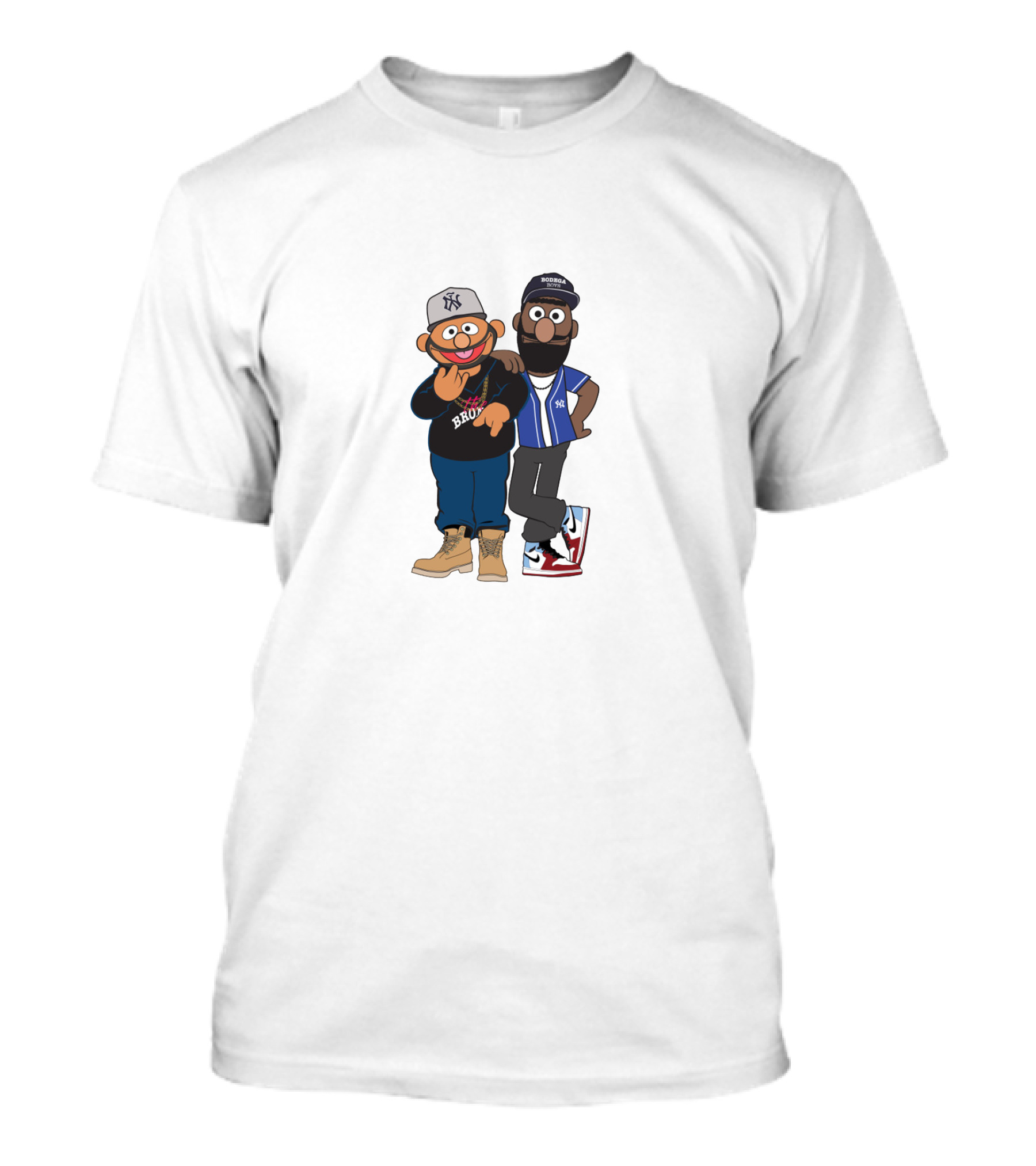 Bodega New York Yankees Inspired Streetwear Characters T-Shirt