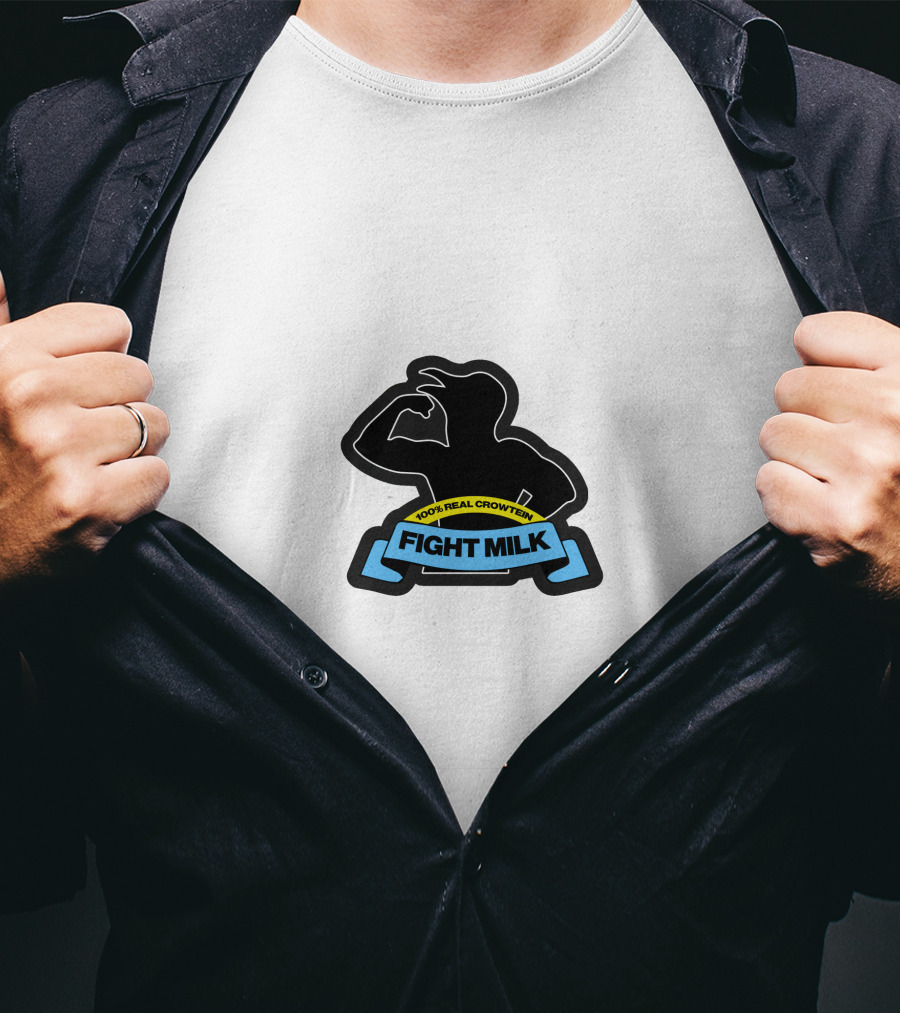 100% Real Crowtein Fight Milk T-Shirt