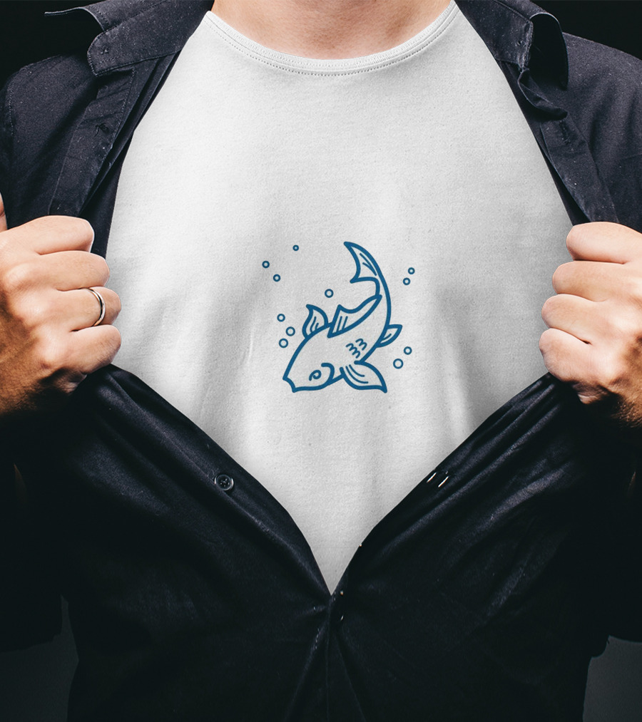 Informer Fish Icon With Bubbles T-Shirt