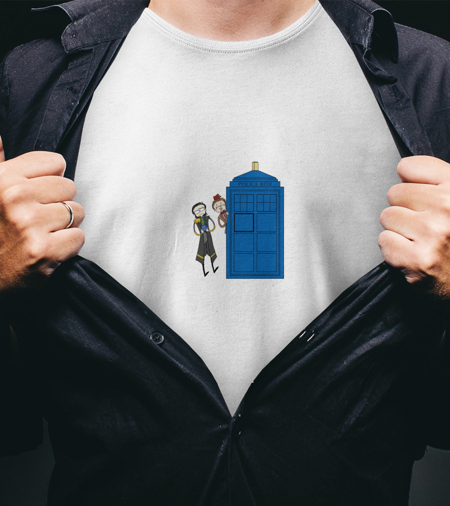 Twomad Police Box Doctor Who T-Shirt