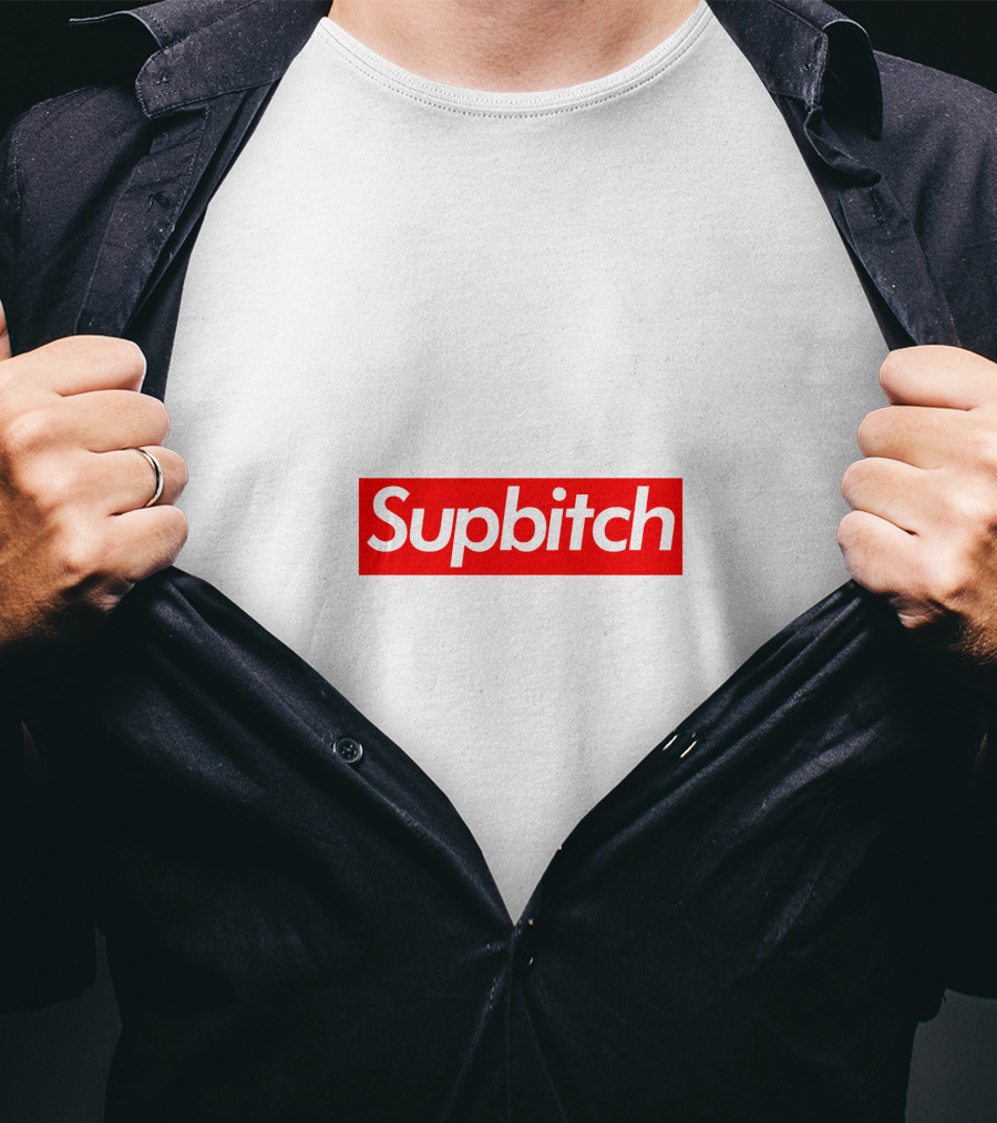 Supbitch Red Box Logo Streetwear T-Shirt