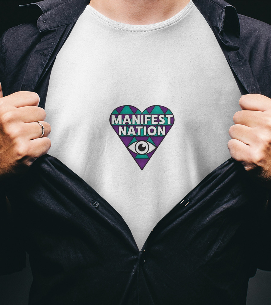 Manifest Nation Ganja White Night Eye T-Shirt