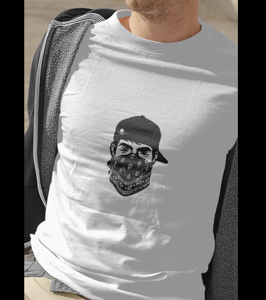Skull Cap Bandana Face Covering T-Shirt