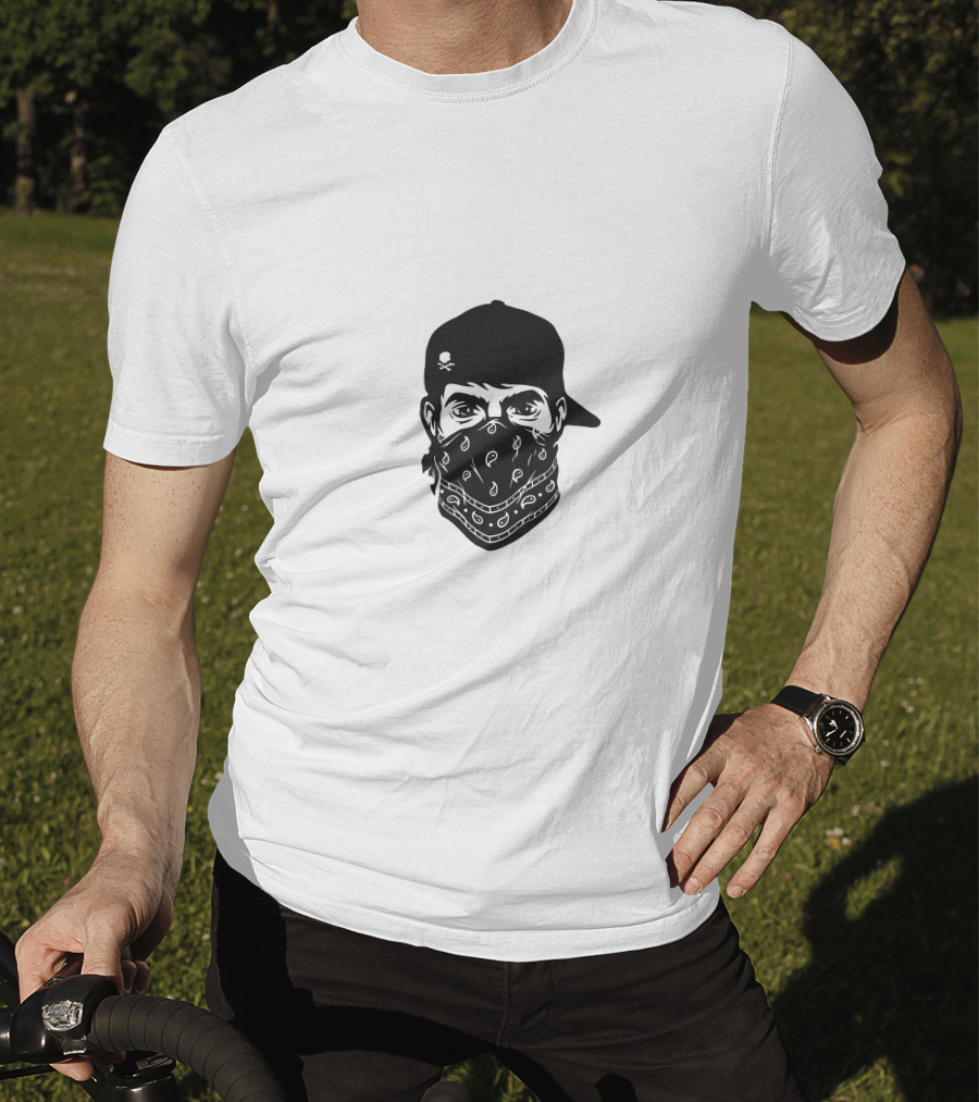 Skull Cap Bandana Face Covering T-Shirt