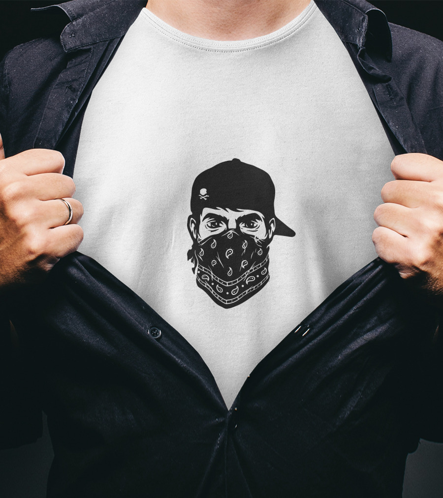 Skull Cap Bandana Face Covering T-Shirt