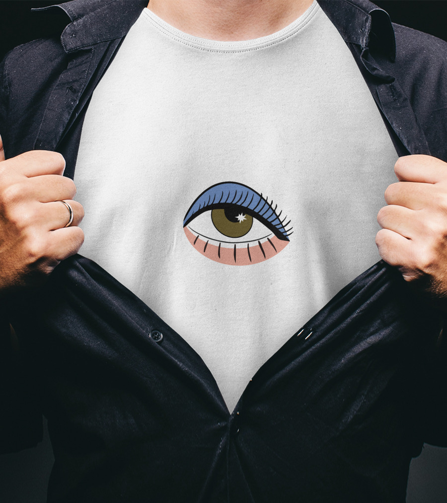 Bailey Sarian Palette Eye Graphic Blue Eyeshadow T-Shirt