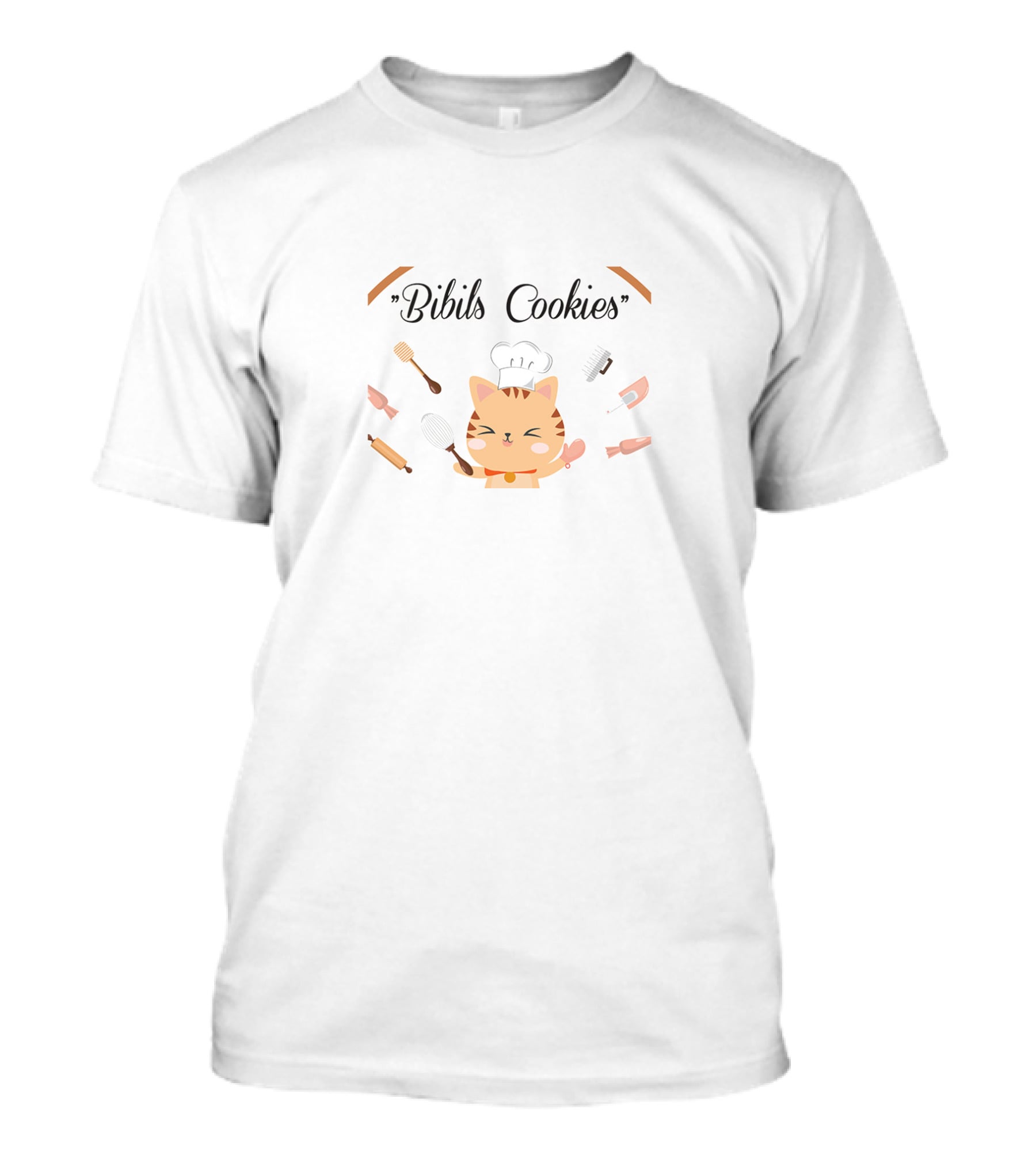 Bibil's Cookies Cute Chef Cat Baking Utensils T-Shirt