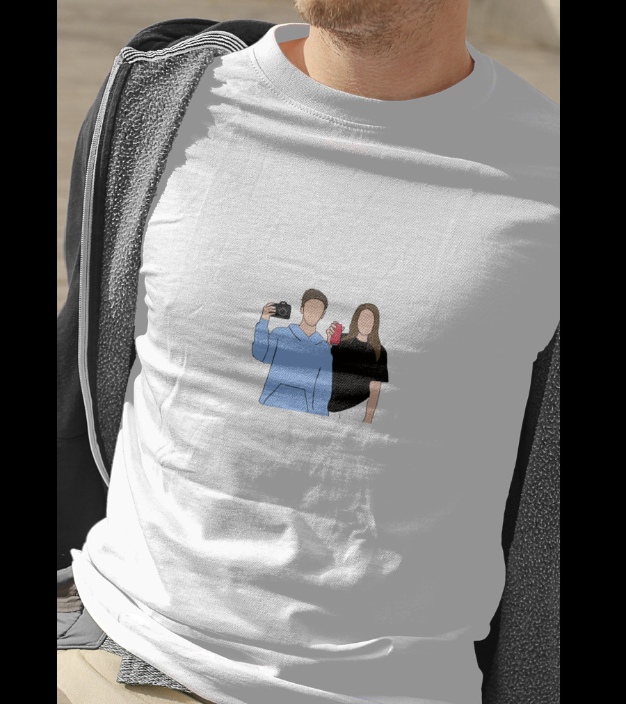 Sinjin Drowning Camera And Drink Duo T-Shirt