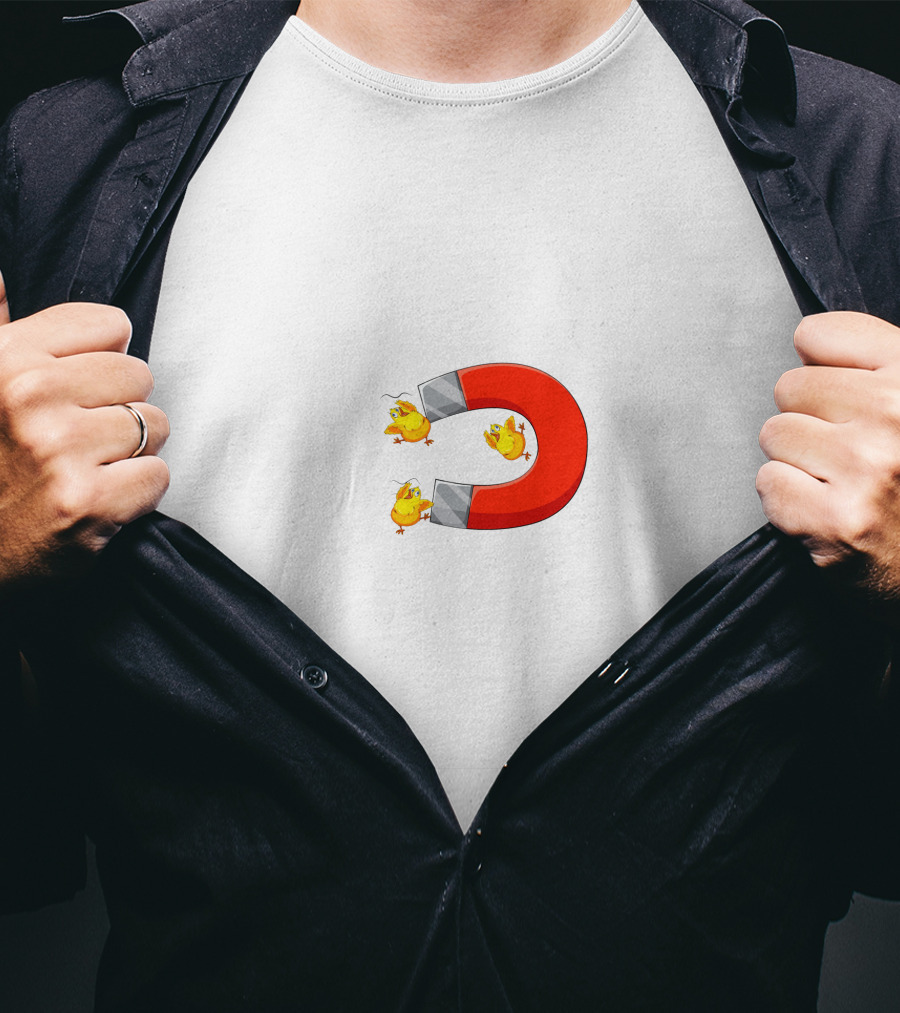 Chicks In The Office Magnet Attraction With Chicks Flying T-Shirt