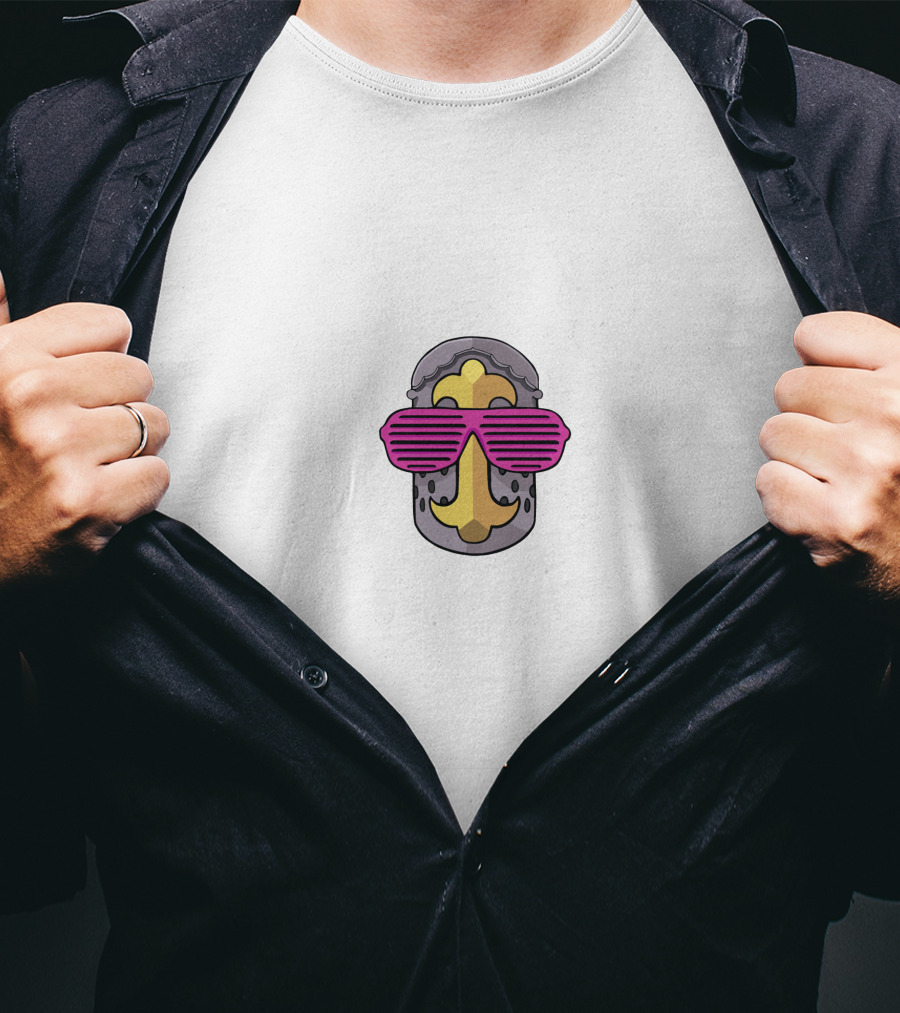 SwaggerSouls Mask Retro Pink Glasses T-Shirt