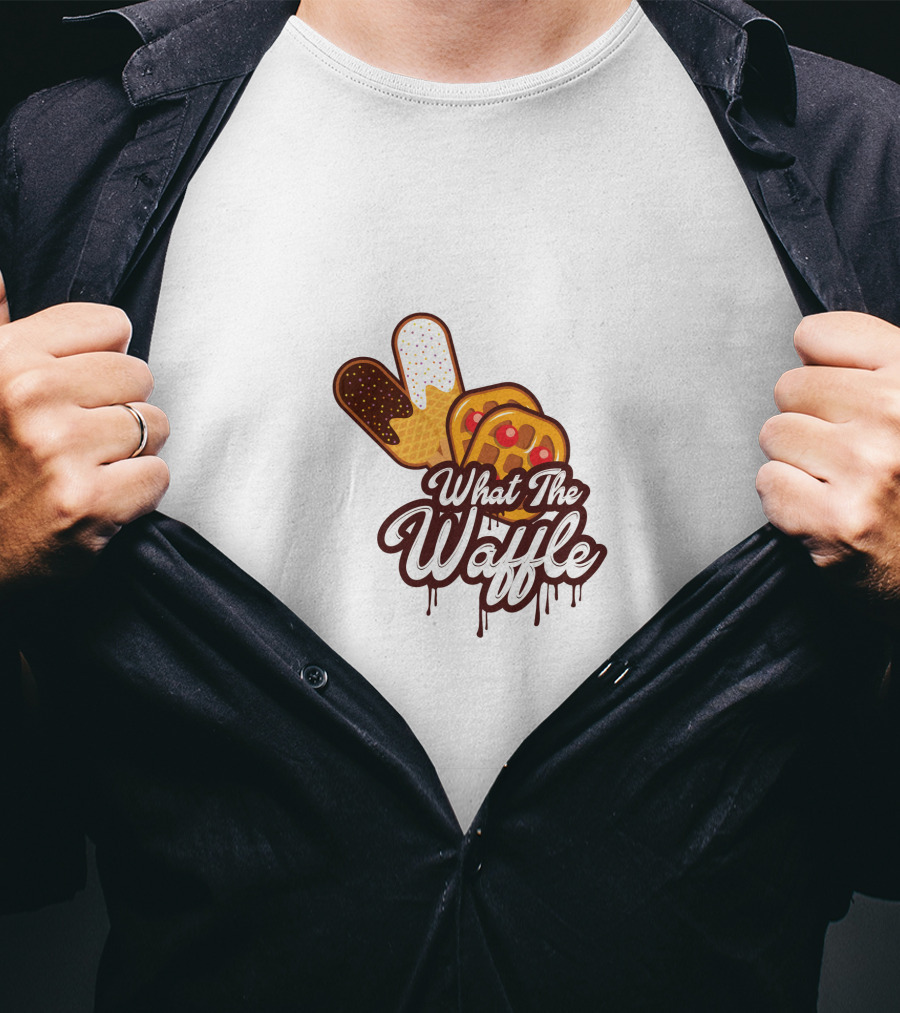 What The Waffle Dripping Syrup Popsicle T-Shirt